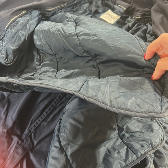 🇺🇸USAF US AIR FORCE BLUE ALL WEATHER TRENCH OVER COAT 44L P9768 with liner - Picture 9 of 11